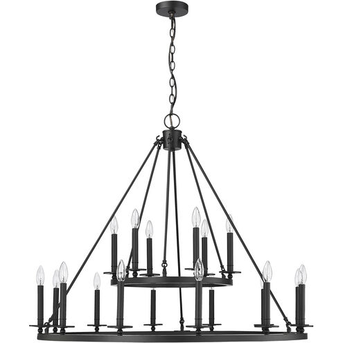 Florence 18 Light 42 inch Matte Black Chandelier Ceiling Light